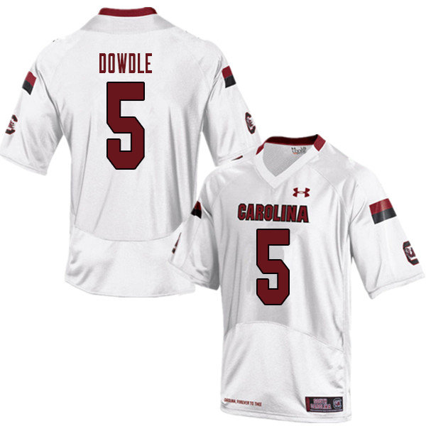 Men #5 Rico Dowdle South Carolina Gamecocks College Football Jerseys Sale-White